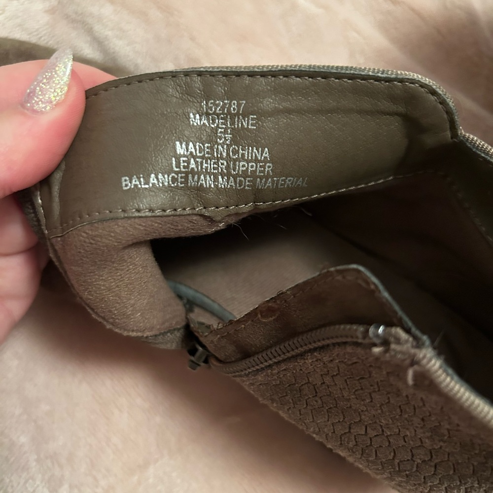 Gray Suede Booties - image 4